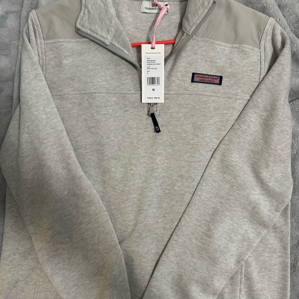 Vineyard Vines Gray Zip Up Sweater